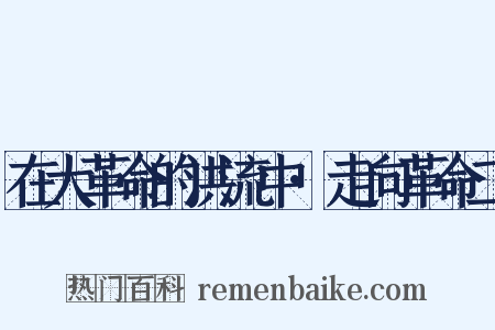 在大革命的洪流中·走向革命二是什么意思的图片